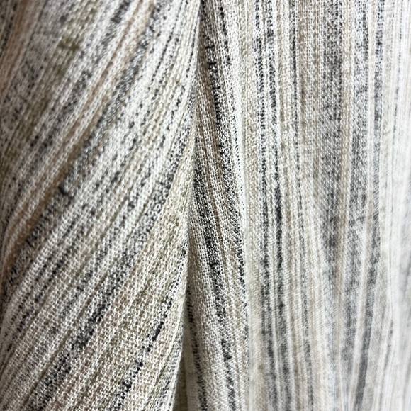 ALFRED DUNNER | ✨VINTAGE 90s!!✨ Cream Beige Striped Button-Up Short-Sleeved Top - Picture 9 of 9